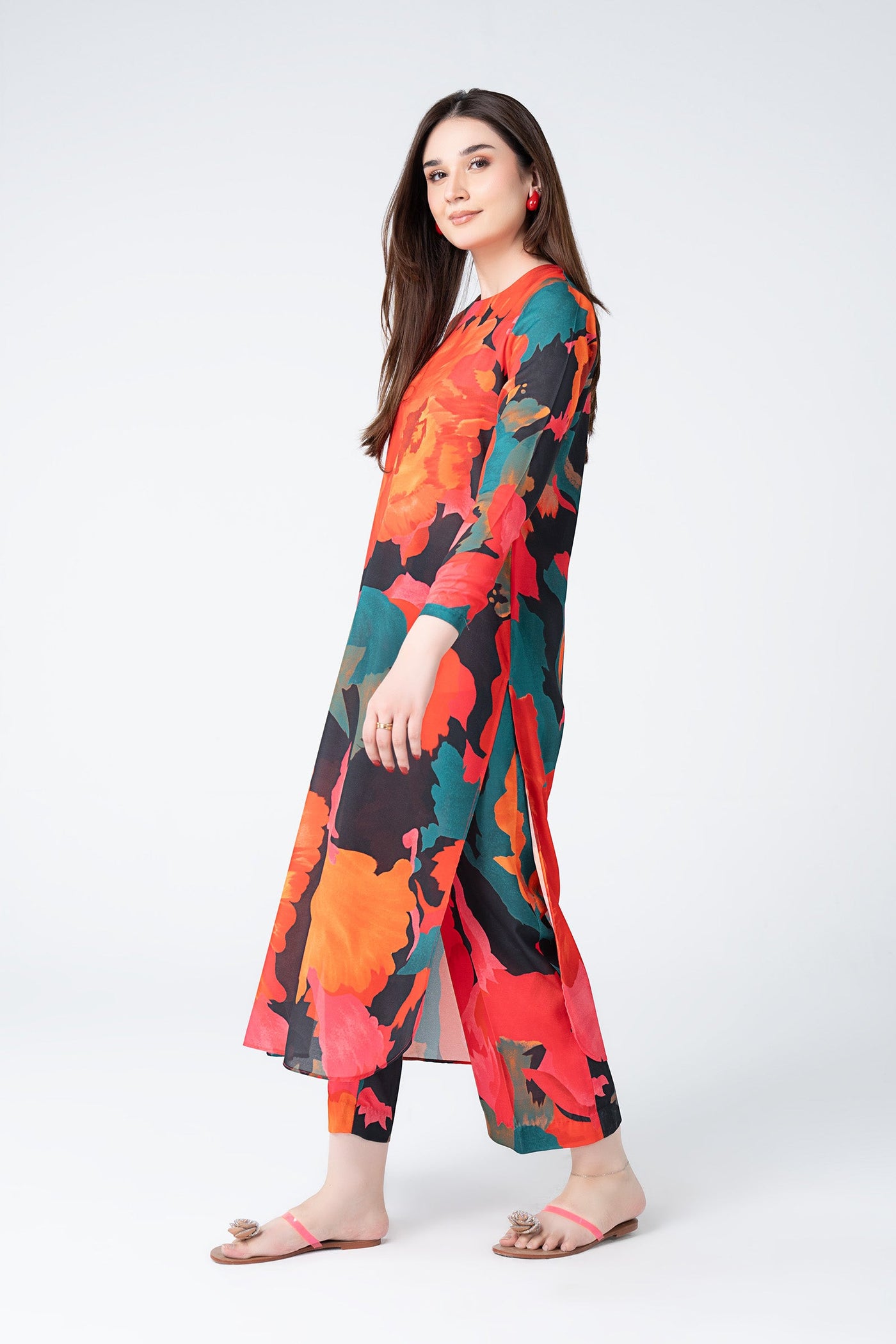 2 Pc Dyed Georgette Suit