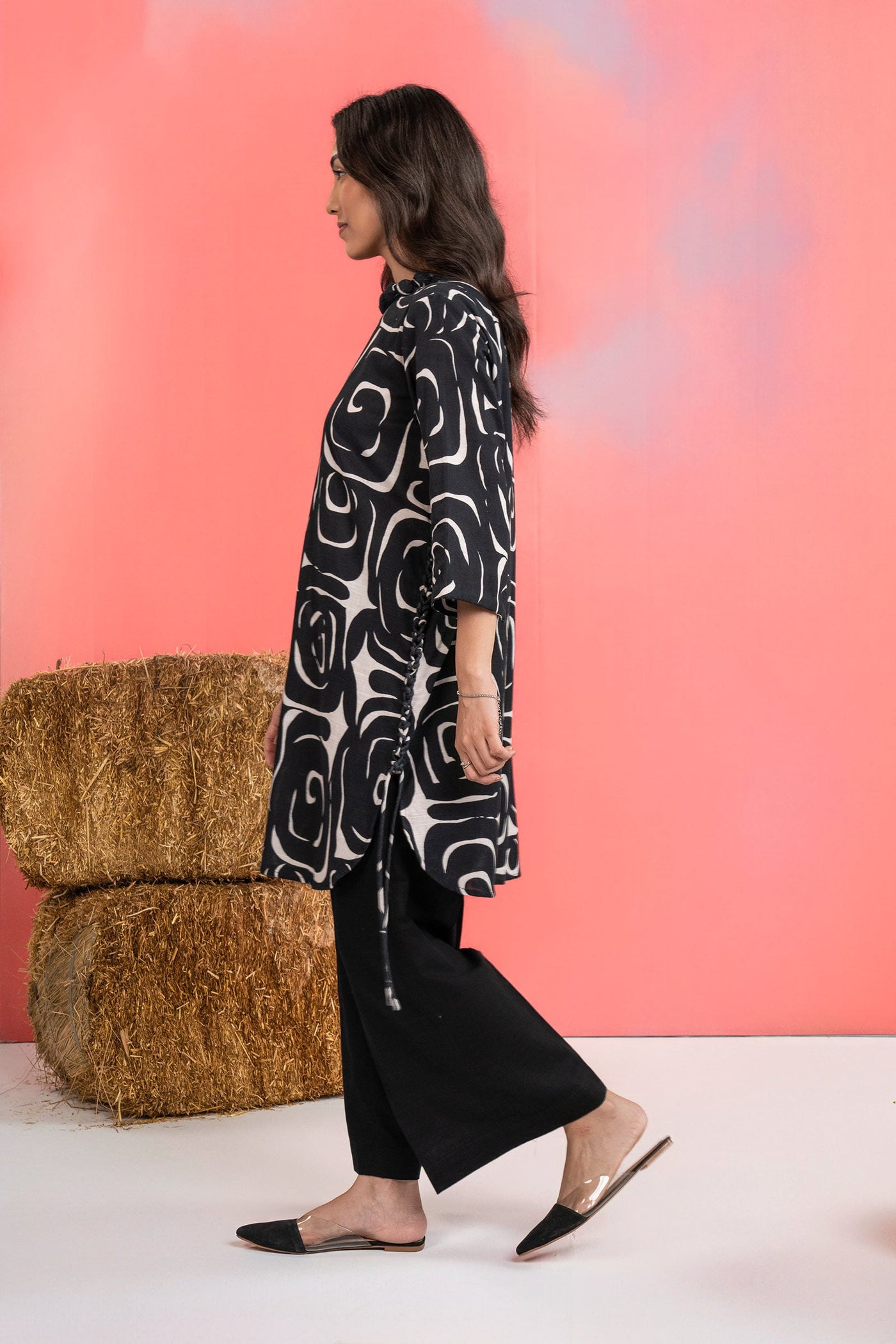 2 Pc Printed Slub Khaddar Suit