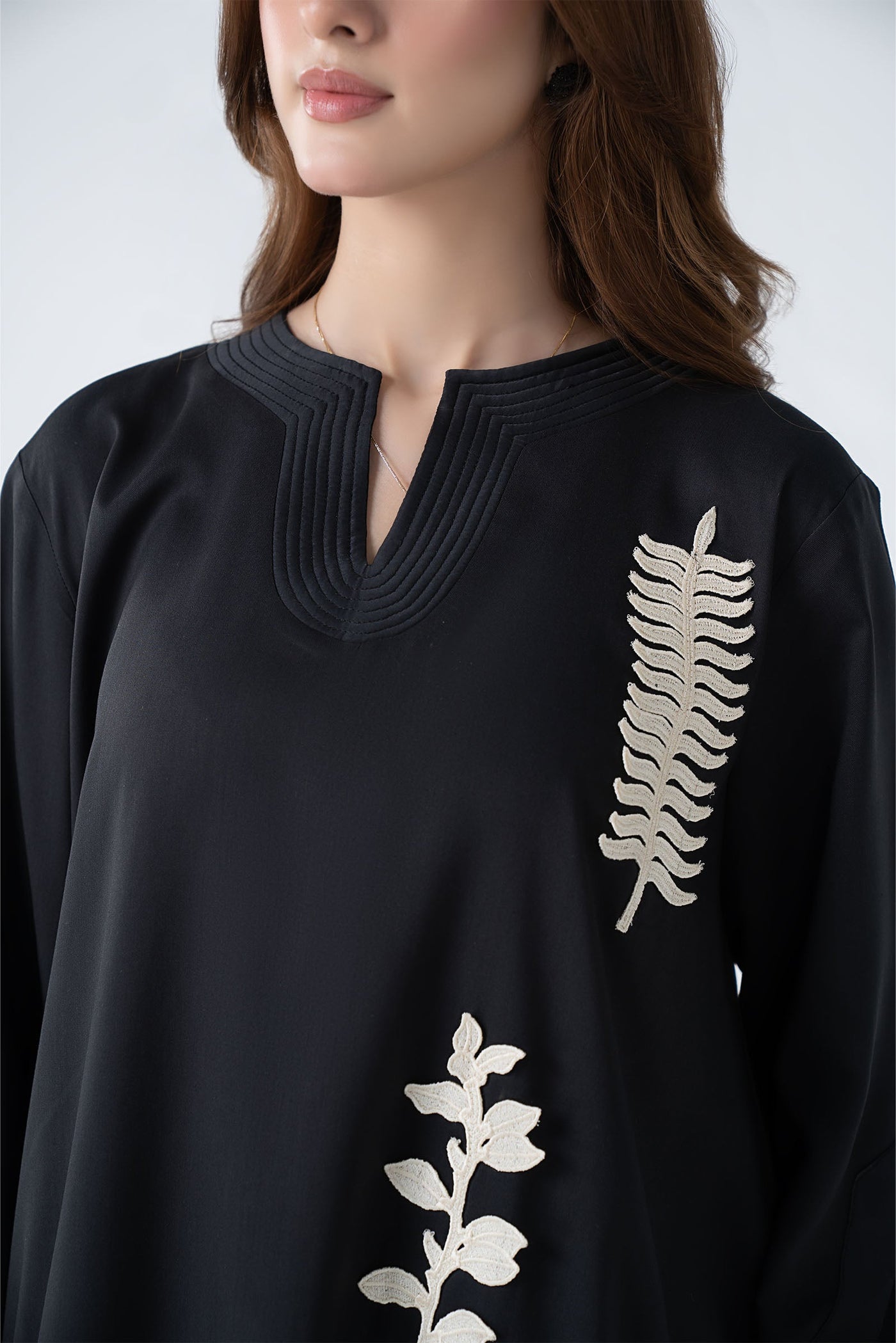 2 Pc Embroidered Twill Suit