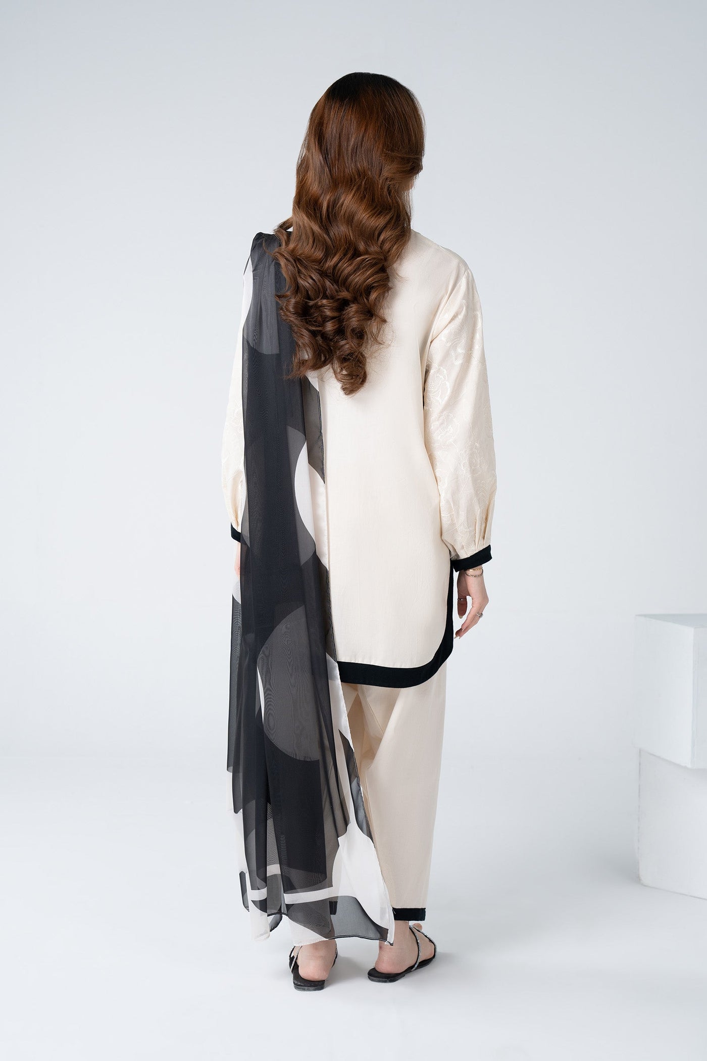 3 Pc Printed Cambric Suit