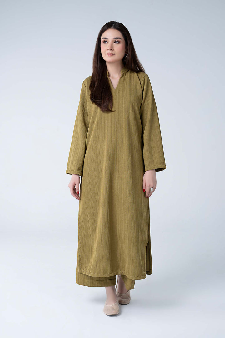 2 Pc Dyed Striped Knitted Suit Casuals MBST200-ESM-OGN