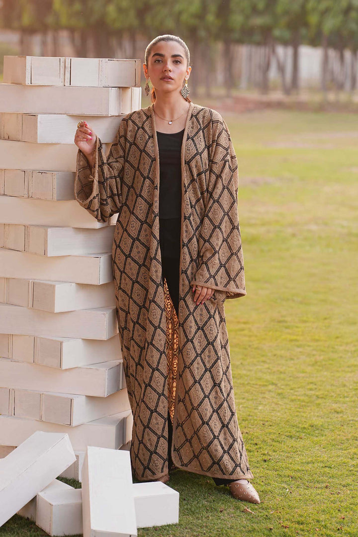 Dyed Crochet Shrug Casuals MBST86A-ESM-BRN