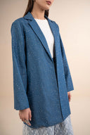 Embellished Denim Blazer