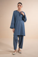 2 Pc Dyed Denim Suit