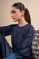 2 Pc Embroidered Tencel Denim Suit