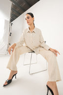 Striped Button-Down Set