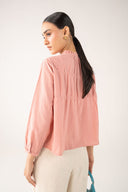 Crosshatch Ruffled Shirt