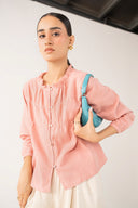 Crosshatch Ruffled Shirt
