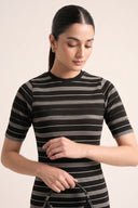 Yarn Dyed Knitted Dress