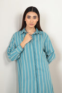 Striped Button-Down Dress