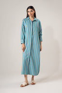 Striped Button-Down Dress