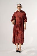 Printed Button-Down Dress