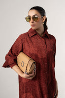 Printed Button-Down Dress