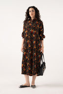 Printed Button-Down Dress