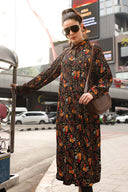 Printed Button-Down Dress