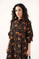 Printed Button-Down Dress