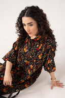 Printed Button-Down Dress