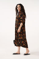 Printed Button-Down Dress