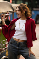 Casual Button-Down Top