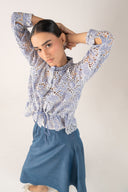 Schiffli Gathered Top