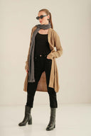 Ribbed Cardigan | WEST-W23-32-Beige