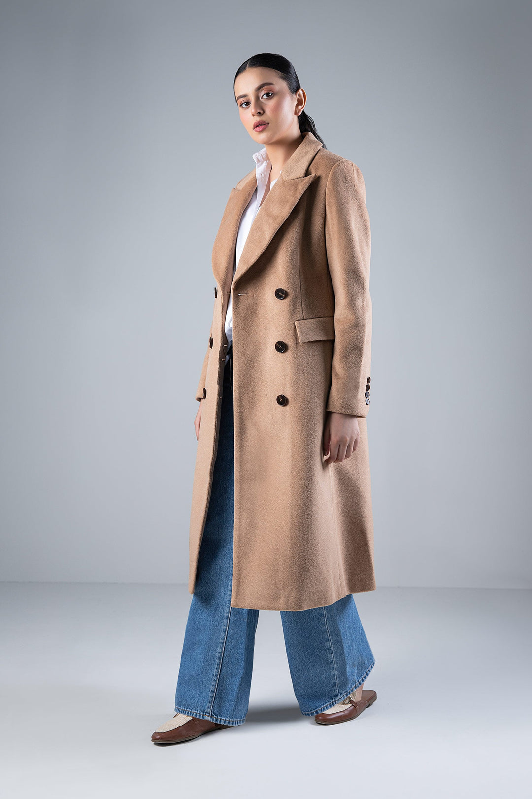 【ぱぴ】美品　eaphi WESTERN LONG COAT beige EAPHI WESTERN LONG COAT ベージュ 【公式通販】