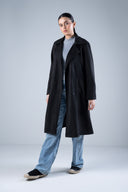 Suede Double Breasted Coat