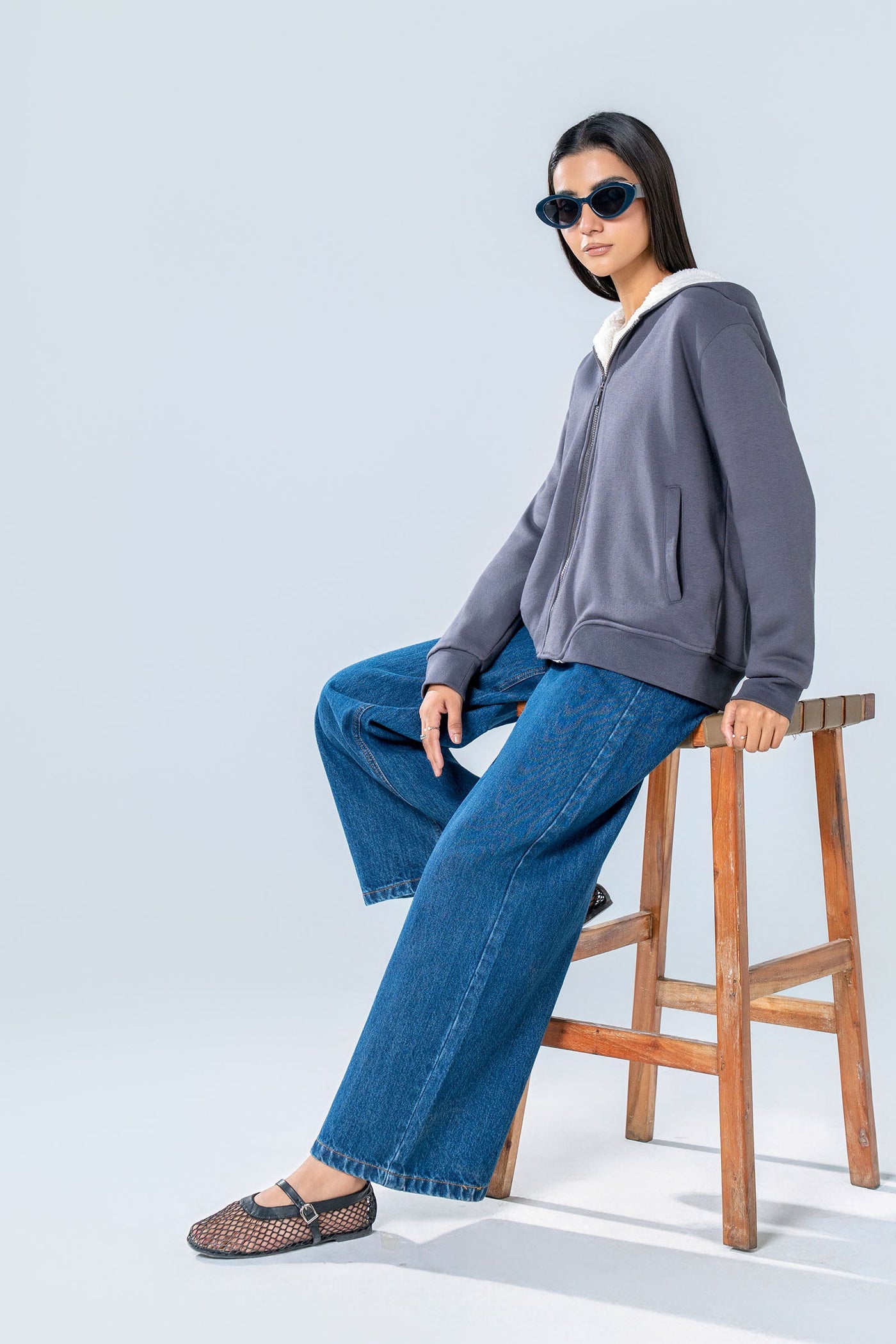 Sherpa Zipped Hoodie