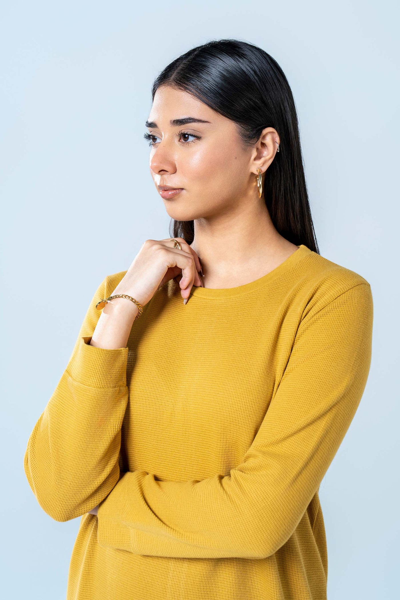 Relaxed Waffle Knit Dress