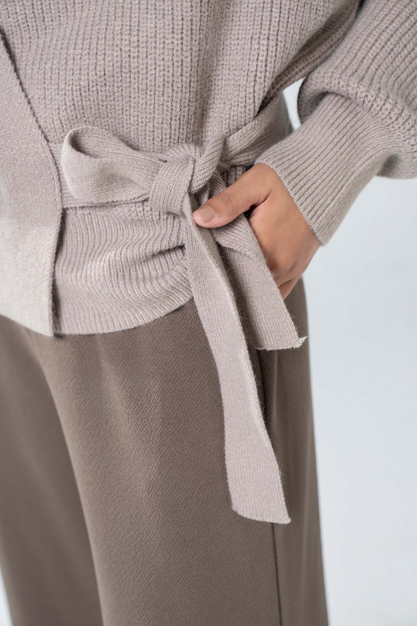 Knit Wrap-Around Sweater