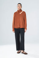 Scarfed Knit Sweater