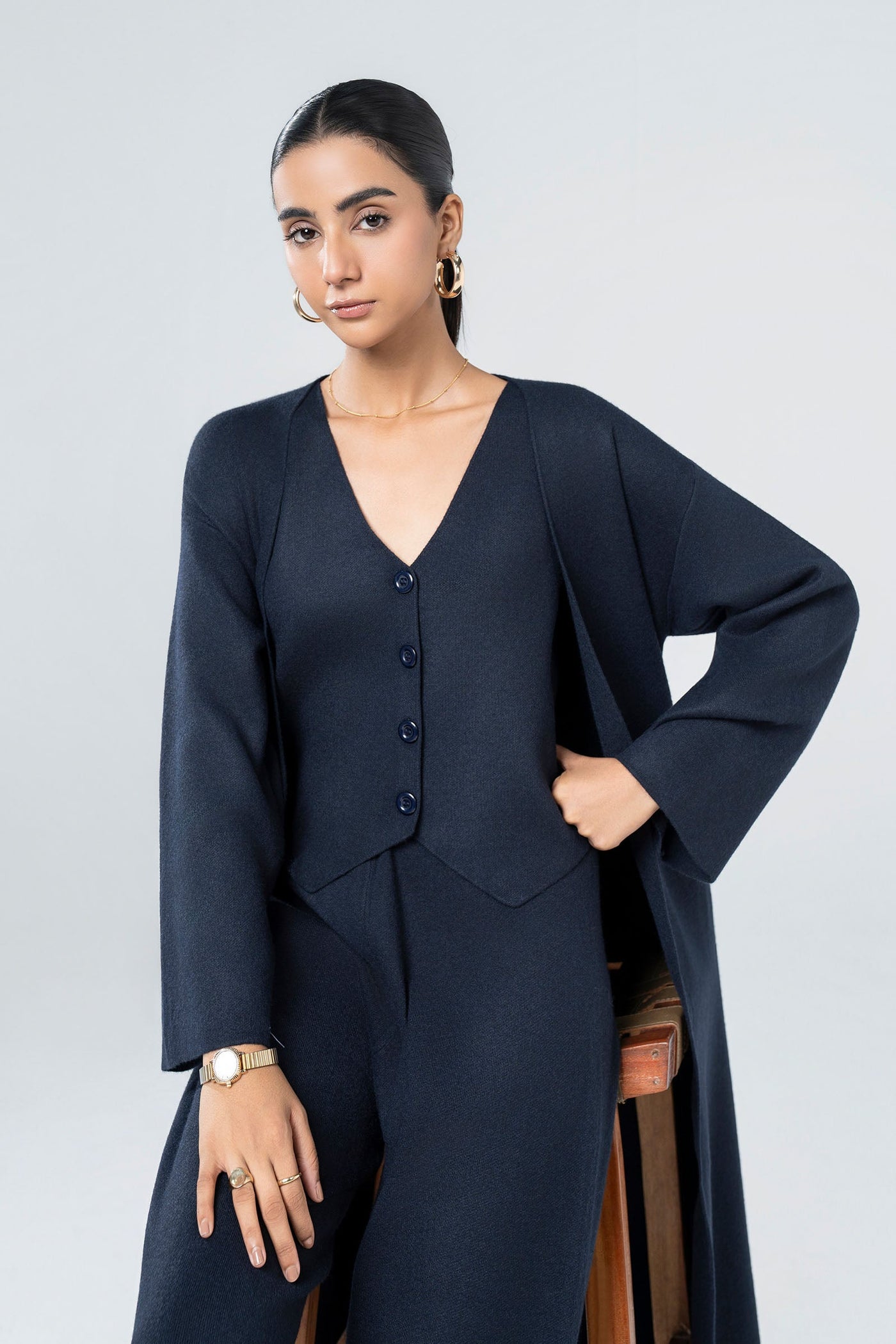 Knitted Cardigan Set