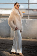 Belted Faux Fur Jacket