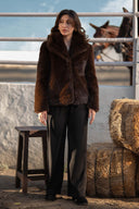 Belted Faux Fur Jacket