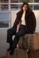 Belted Faux Fur Jacket