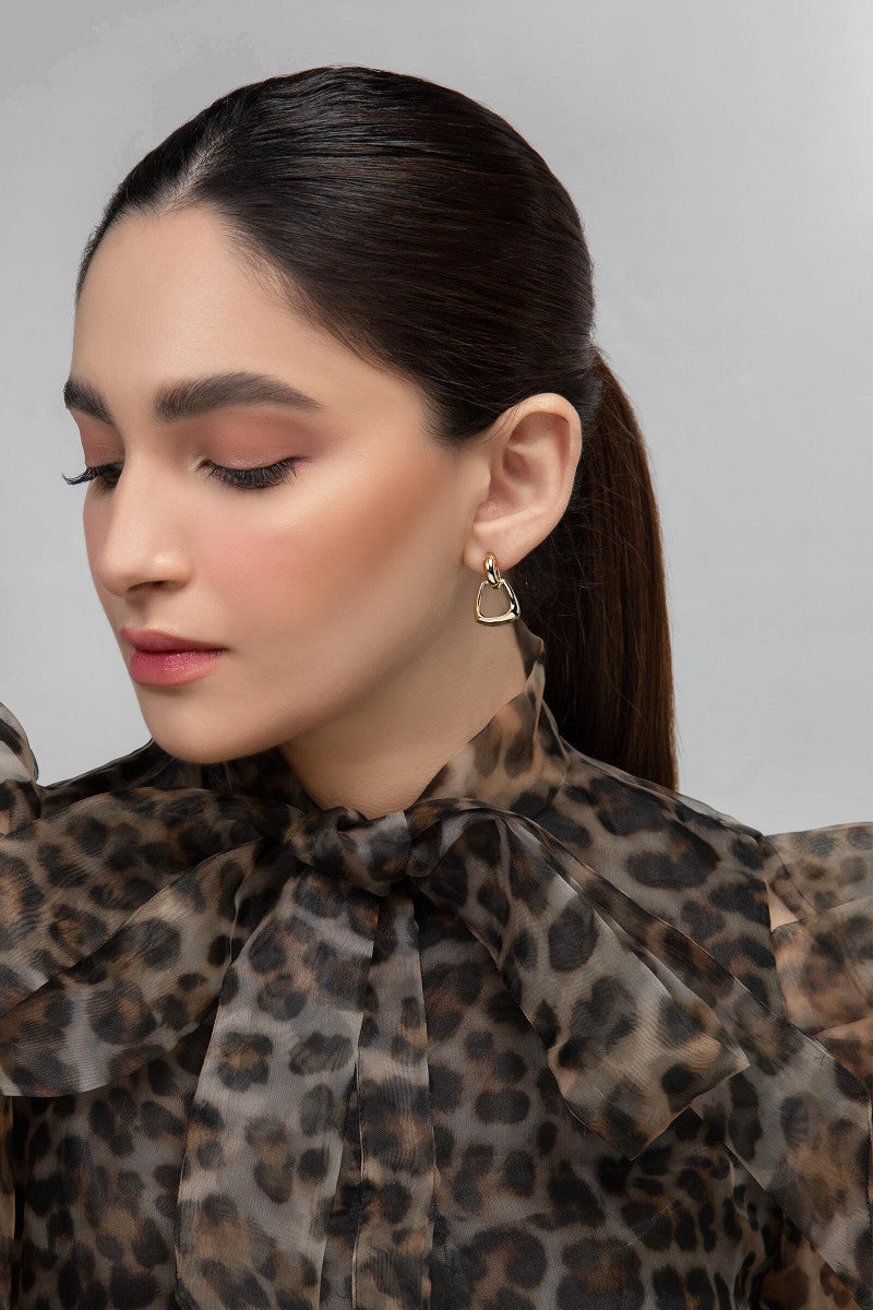Earrings Gold AER W21 064 M basics By Maria B PK Earrings gold aer w21 064 m basics by maria b pk
