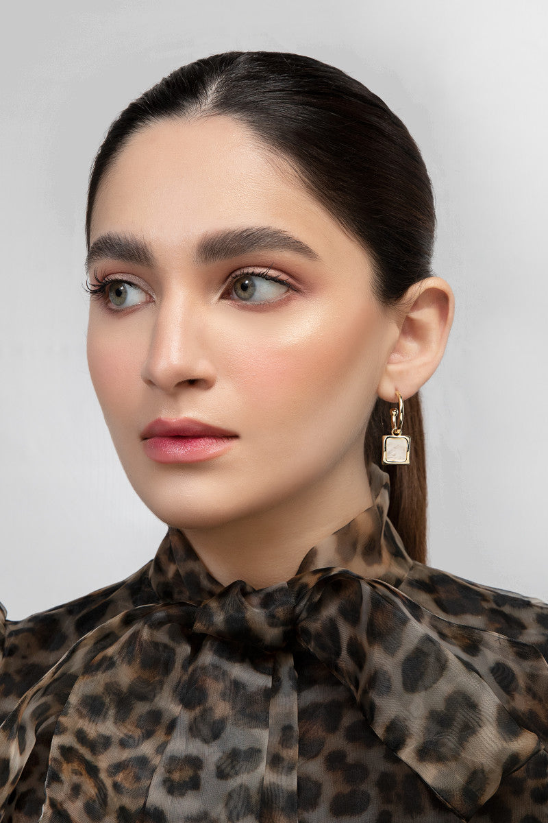 Earrings White AER W21 070 M basics By Maria B PK Earrings White AER W21 070 M basics By Maria B PK
